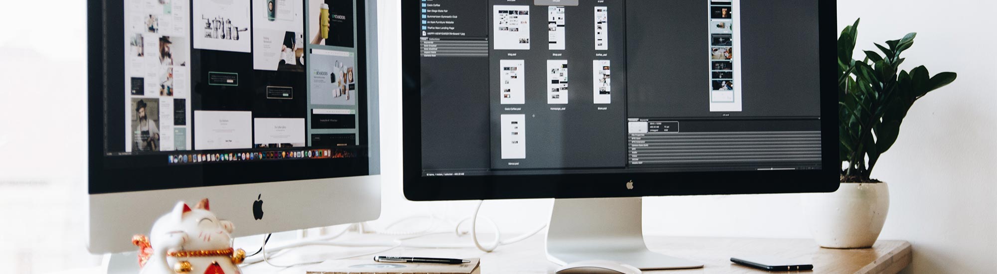 image of computers on a desk